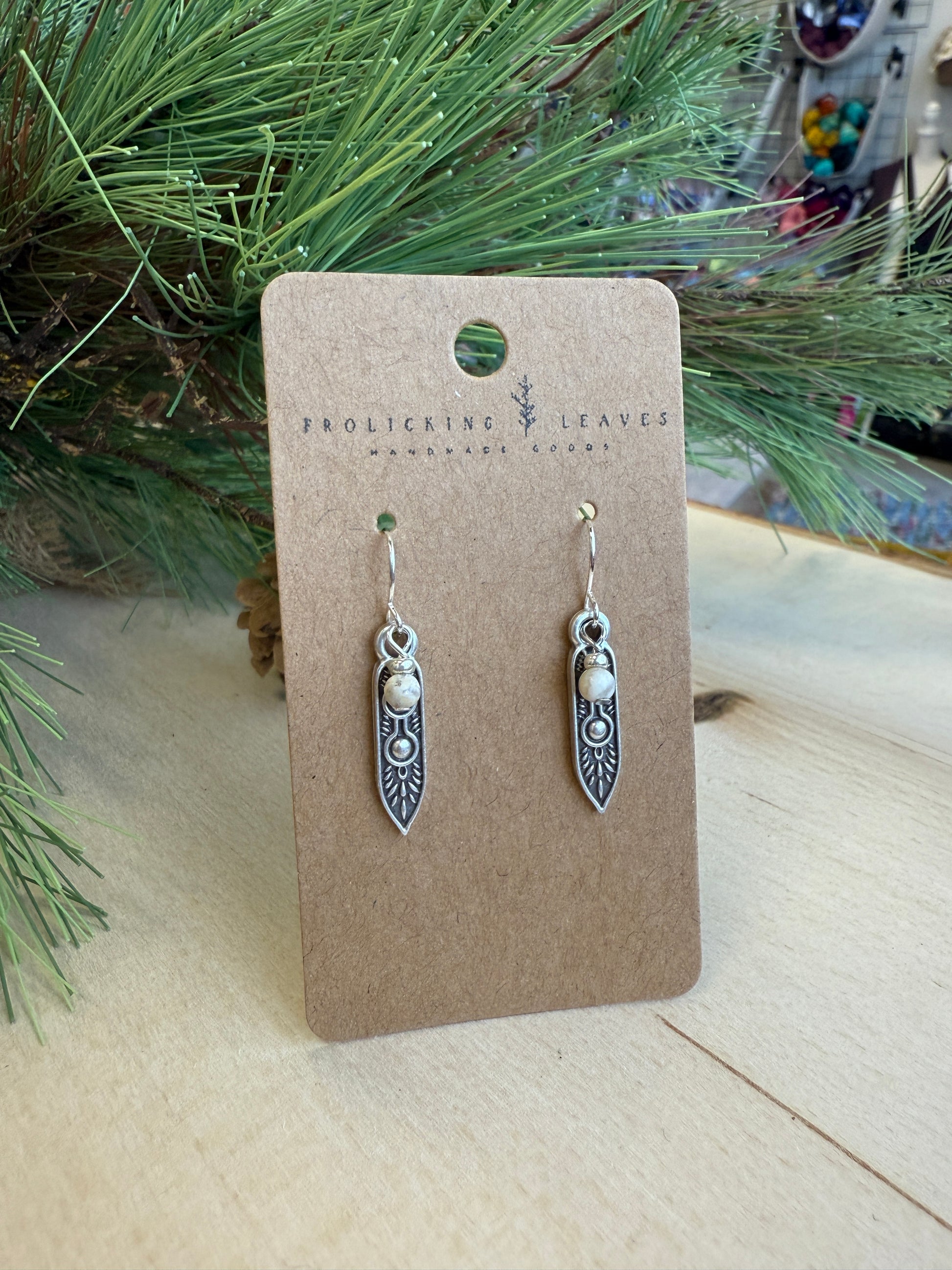 White Opal Earrings
