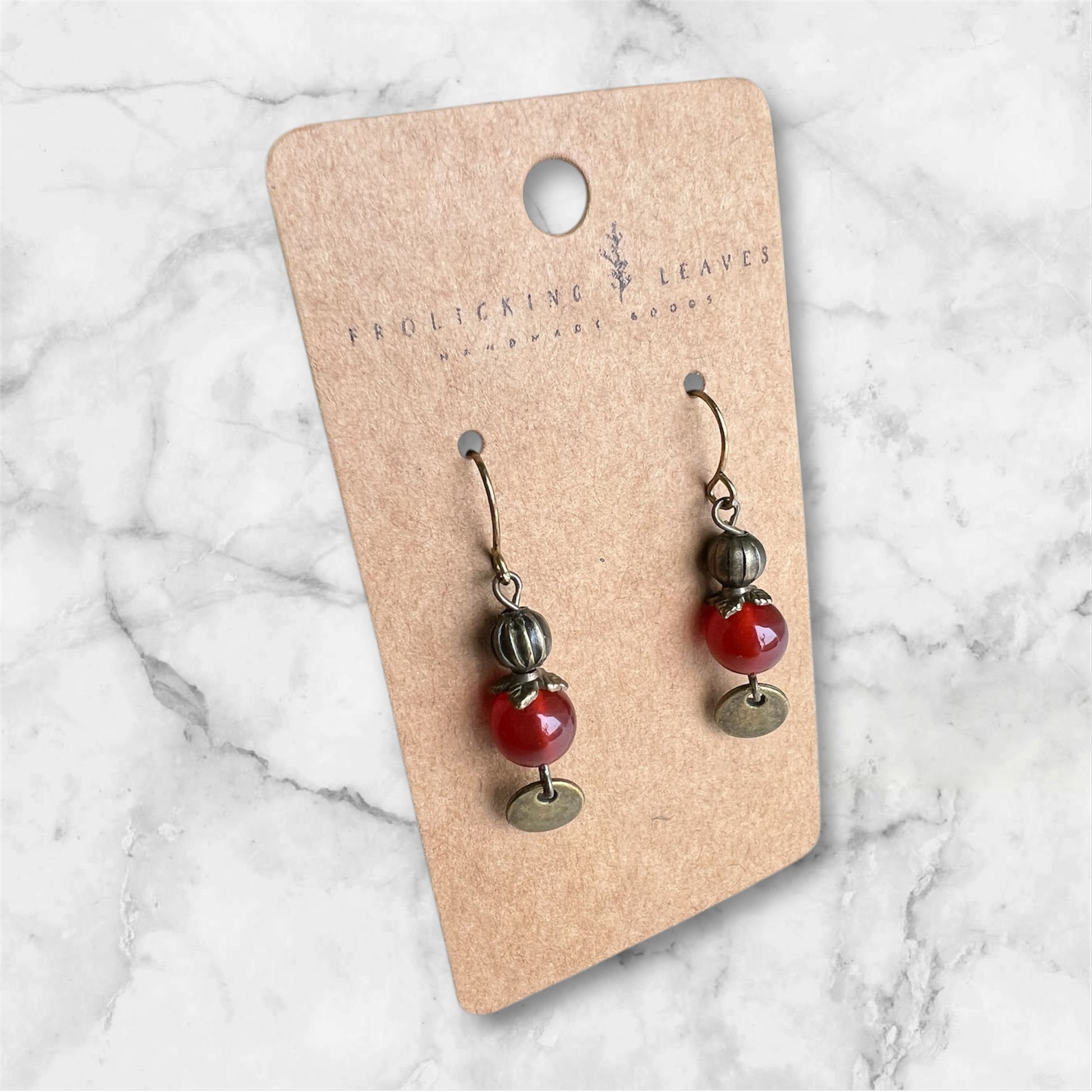 Carnelian Dangle Earrings