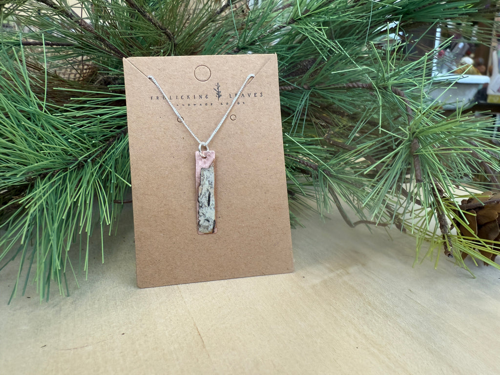 Copper & Birch Pendant on Sterling