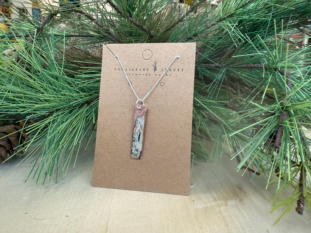 Copper & Birch Pendant on Sterling