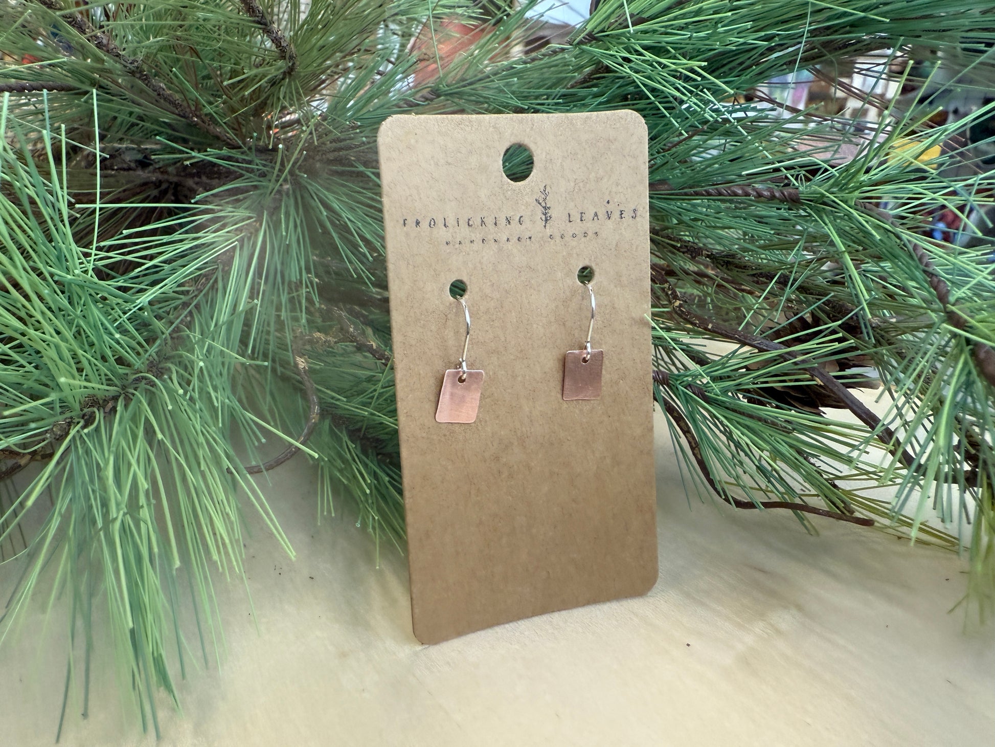 Tiny Copper & Sterling Earrings