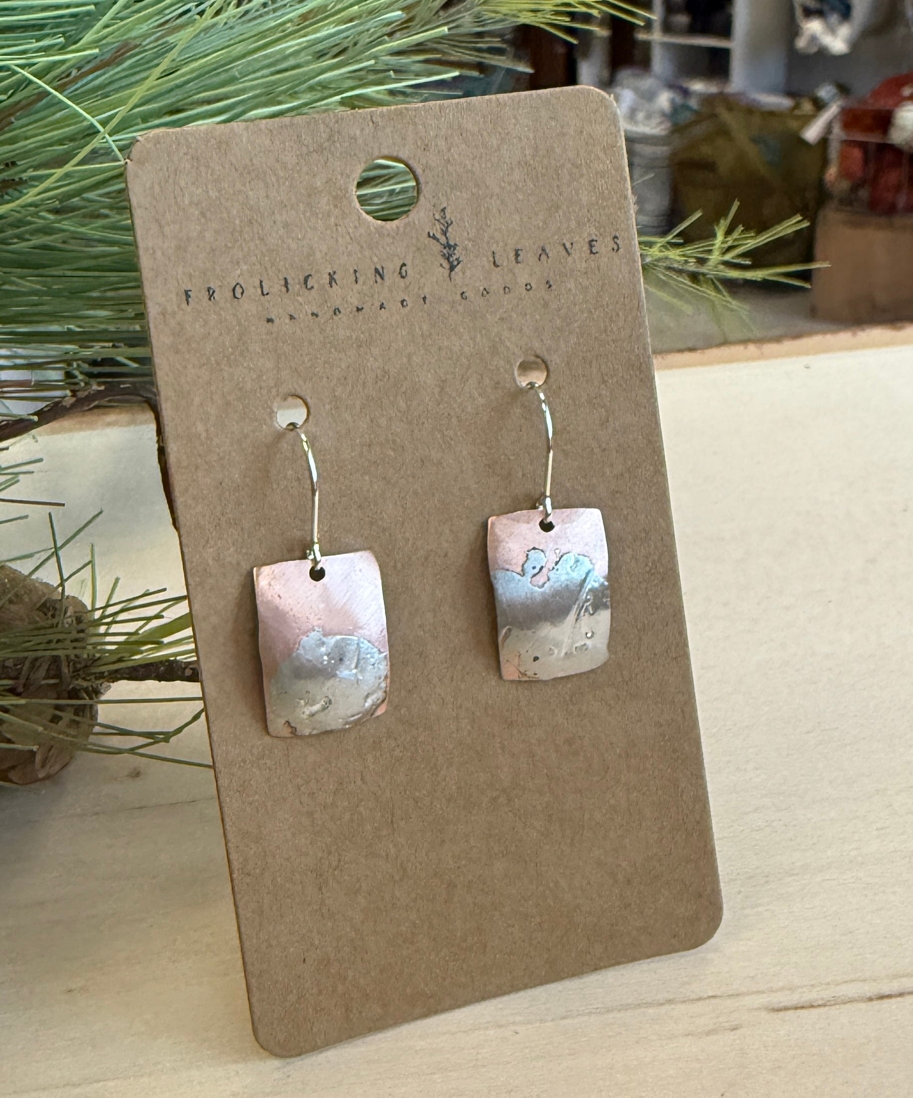 Copper Splash with Sterling Earrings