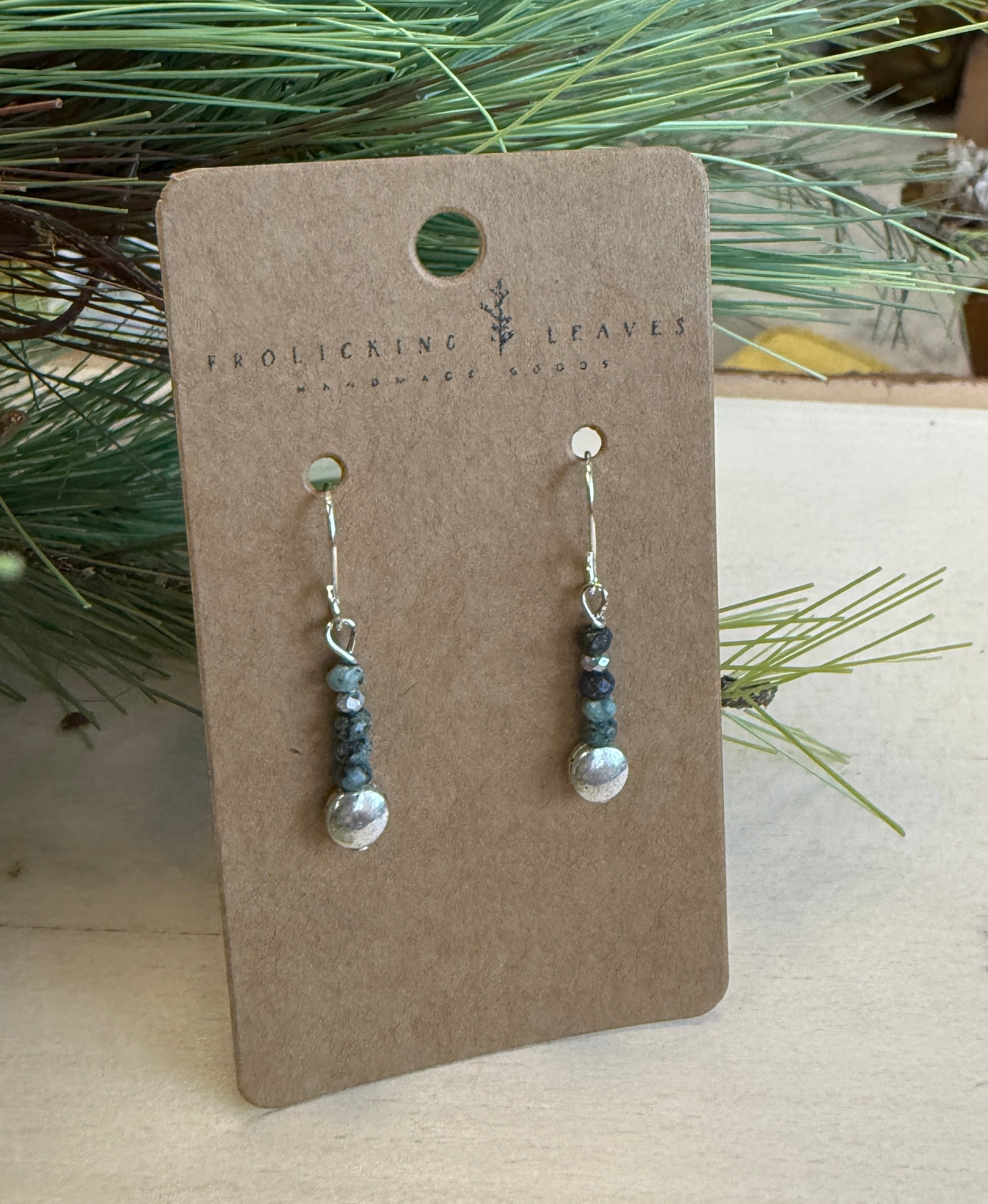 African Turquoise Earrings