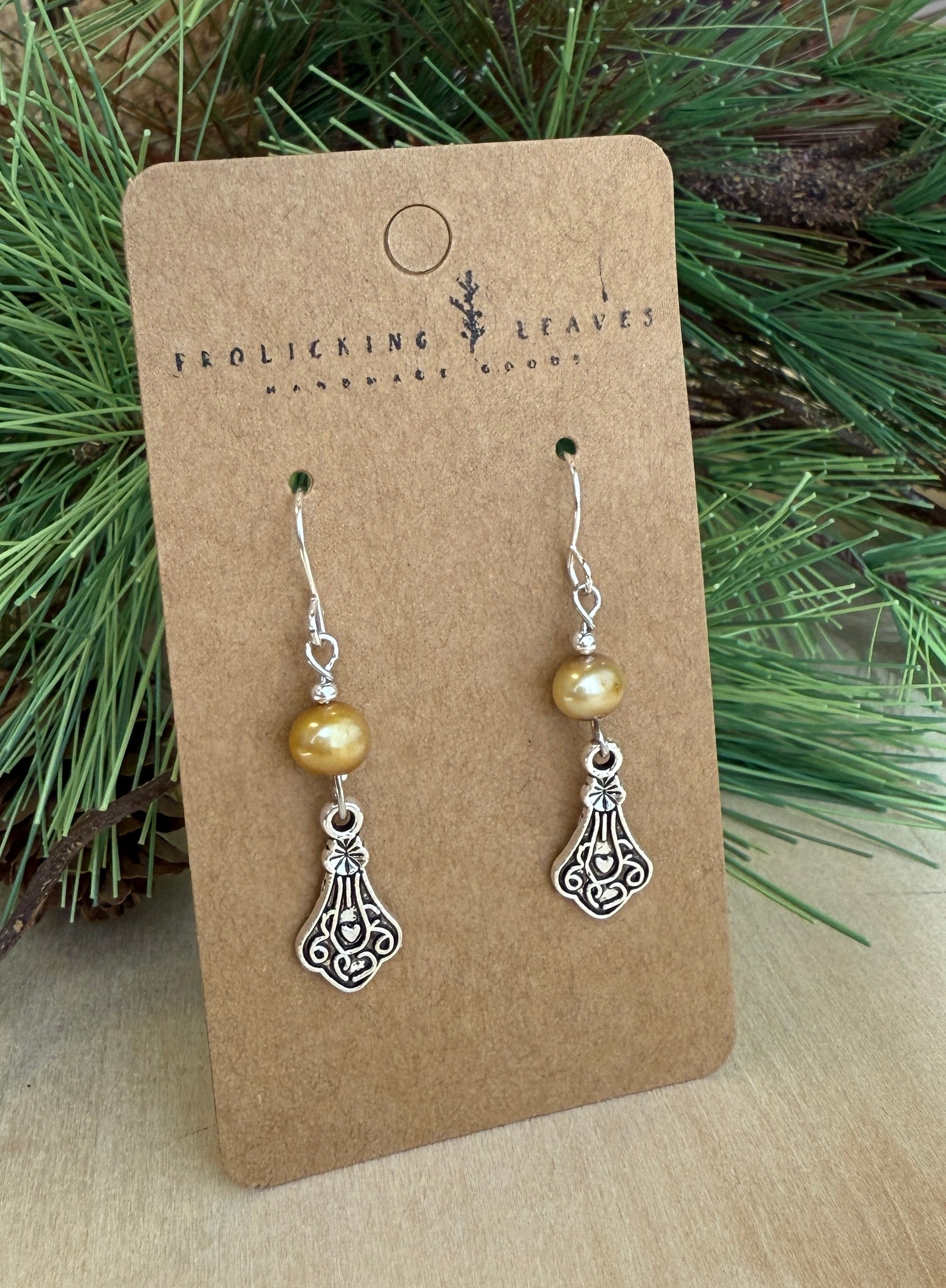 Freshwater Champagne Pearl Earrings