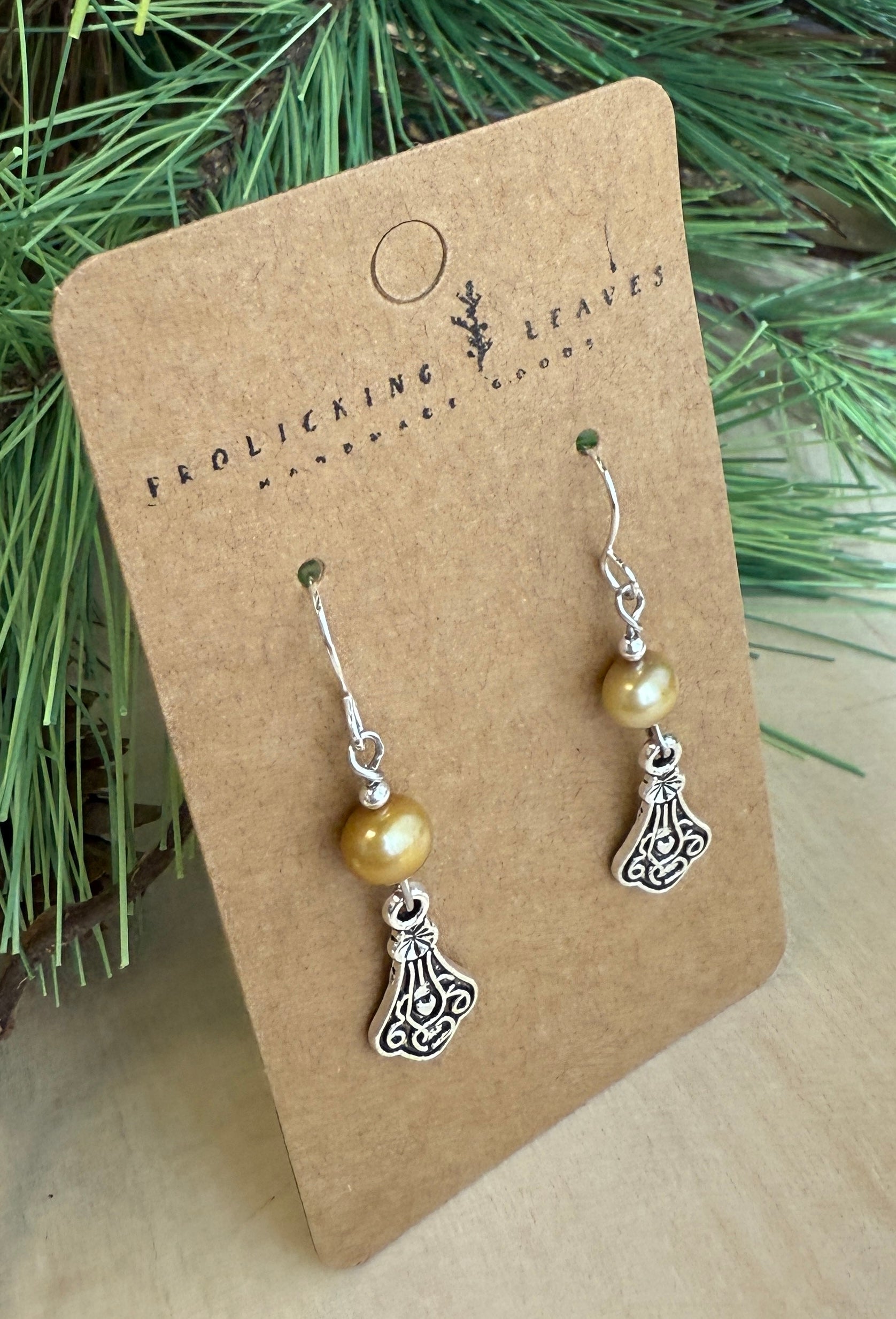 Freshwater Champagne Pearl Earrings