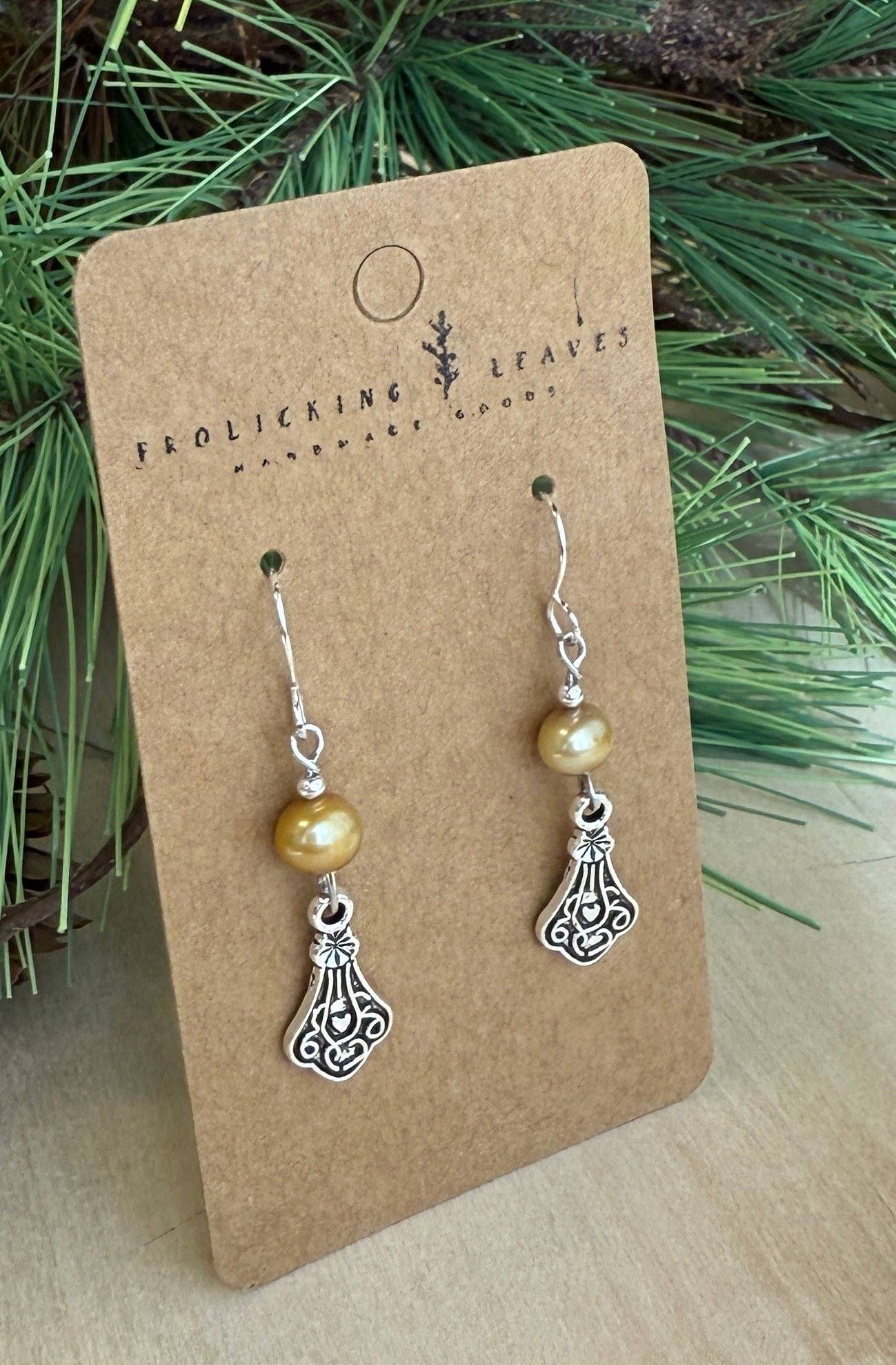 Freshwater Champagne Pearl Earrings