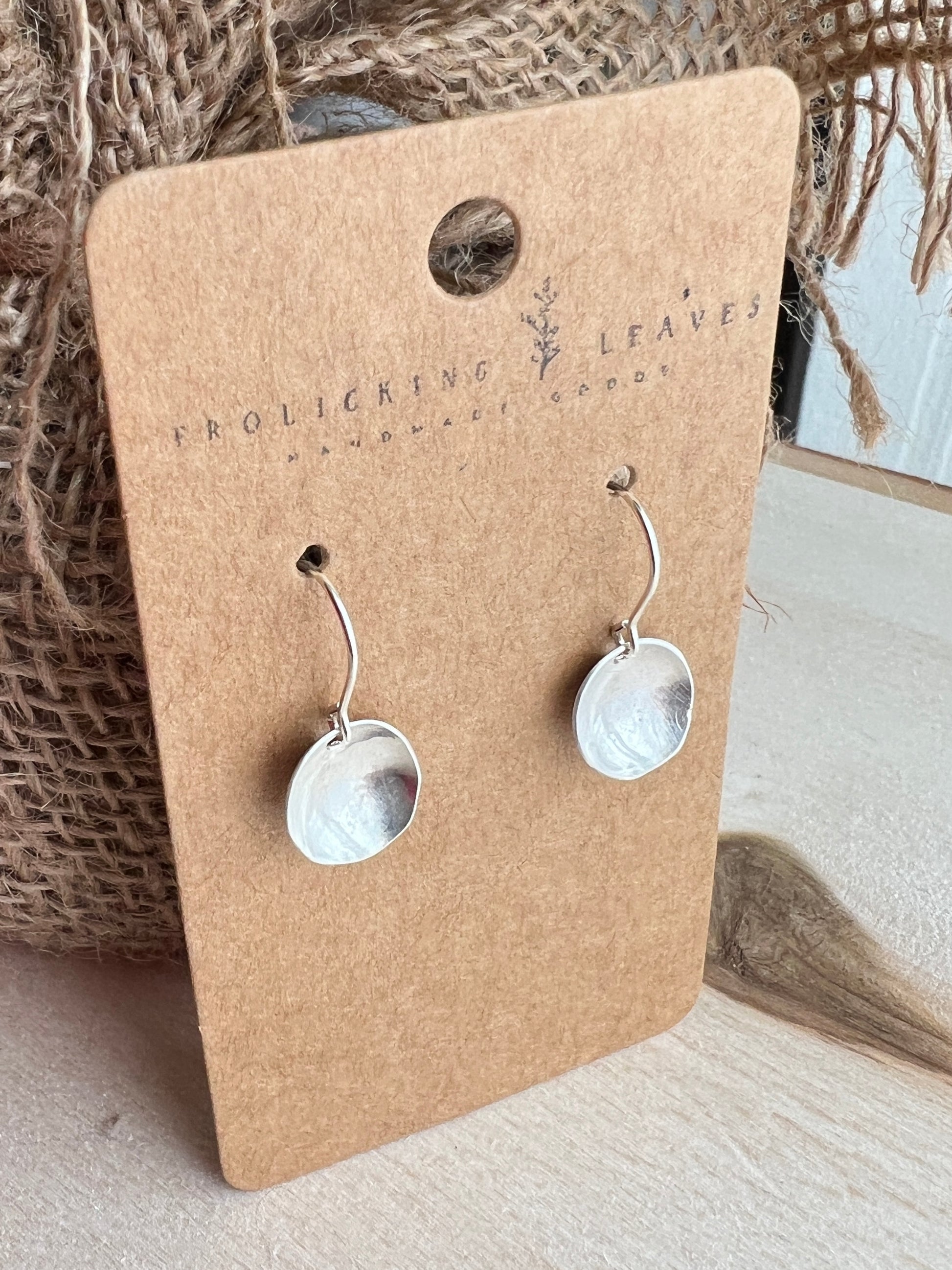 Sterling Silver Bowl Earrings