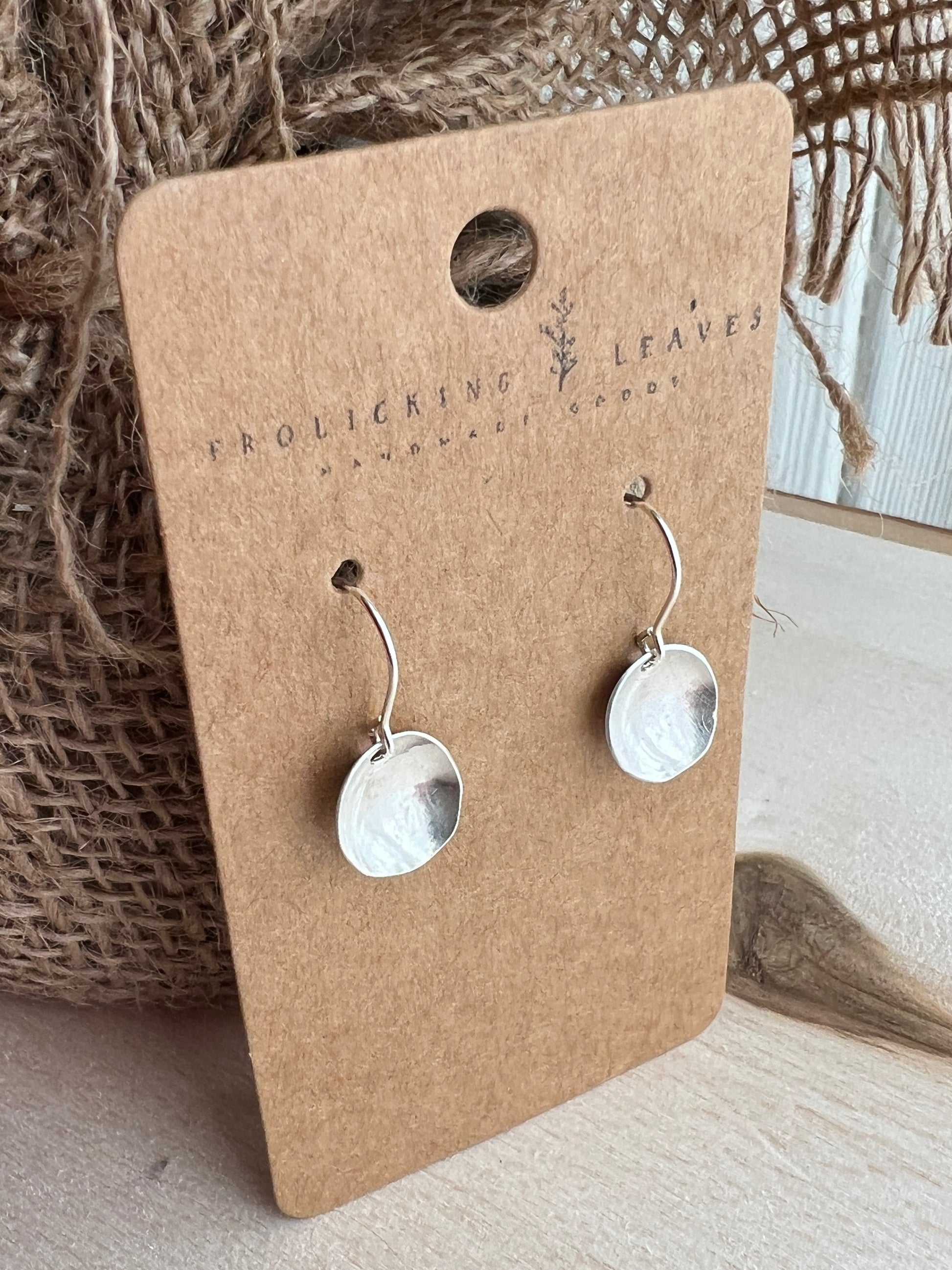Sterling Silver Bowl Earrings