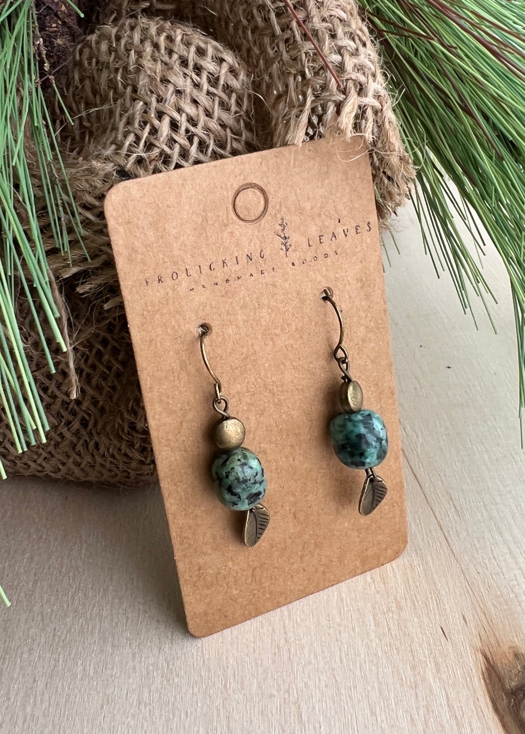 African Turquoise Earrings