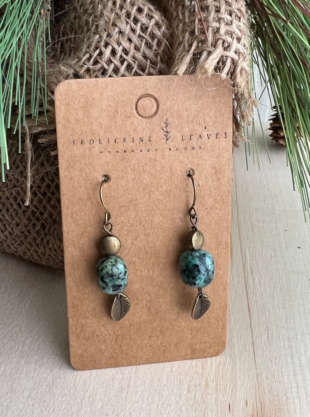 African Turquoise Earrings