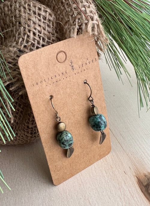 African Turquoise Earrings