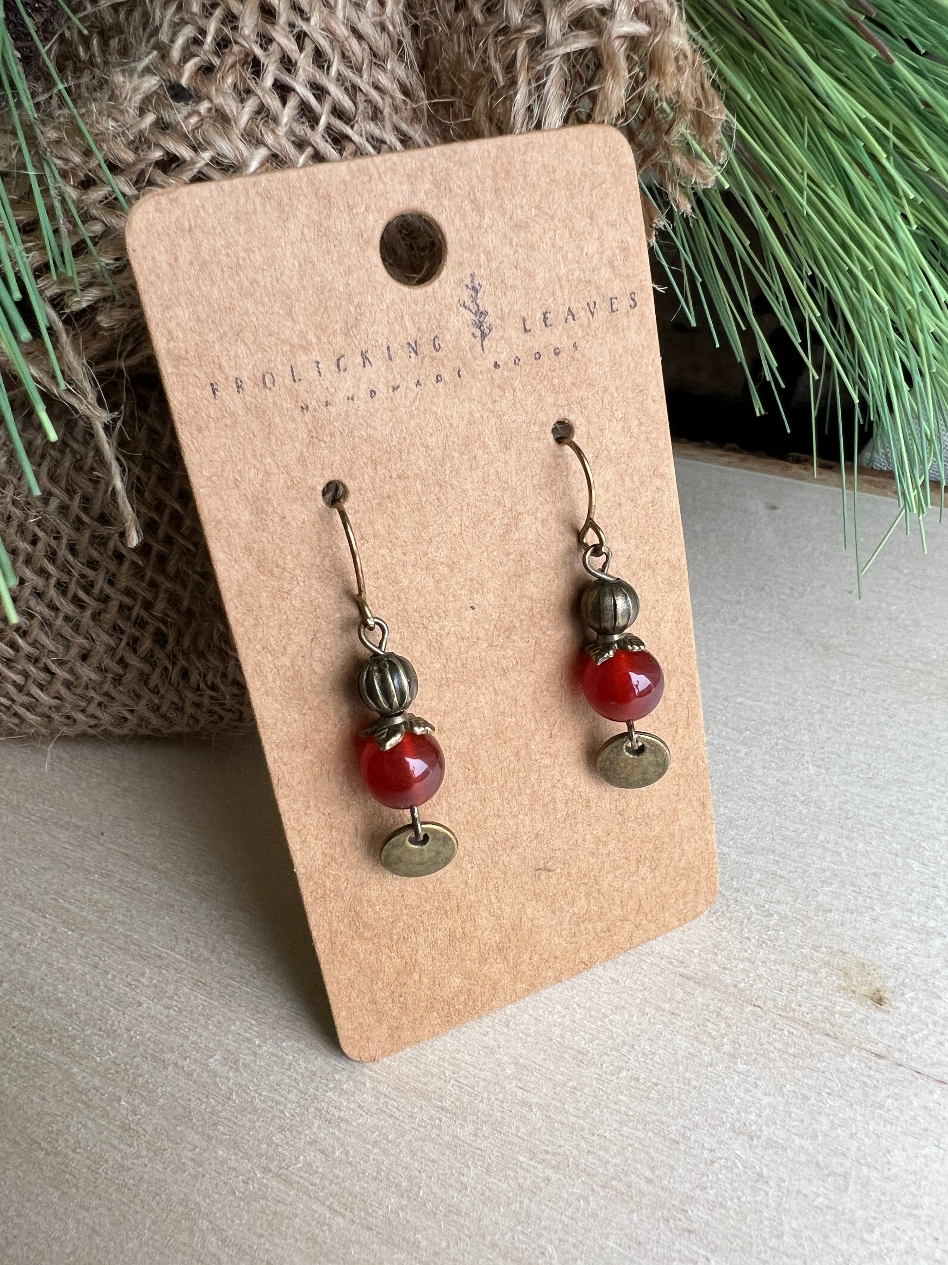 Carnelian Dangle Earrings