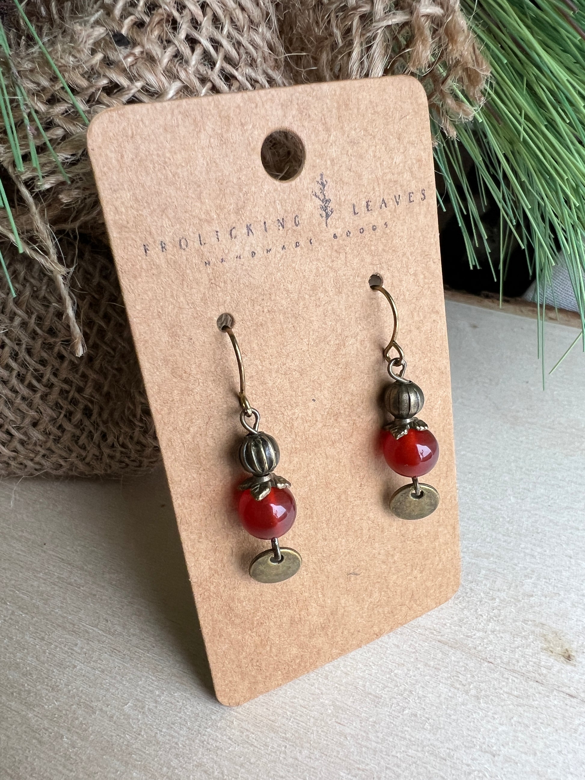 Carnelian Dangle Earrings