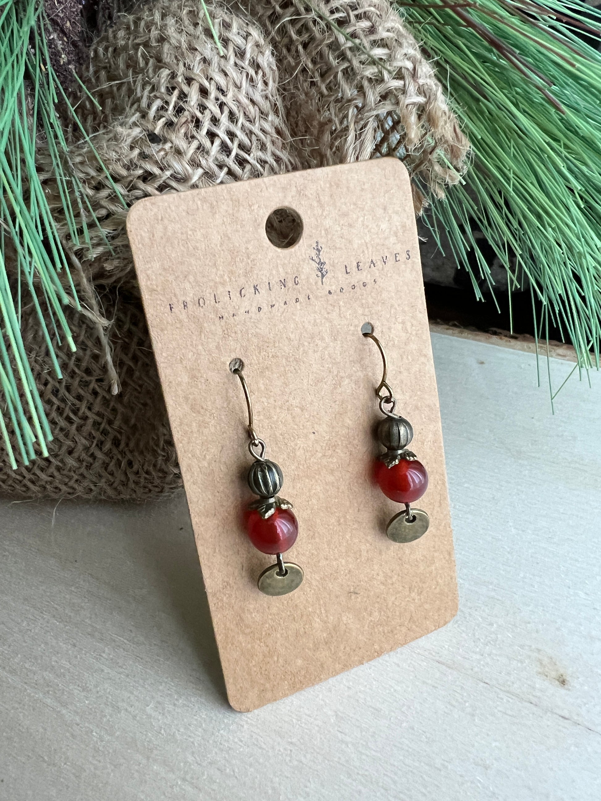 Carnelian Dangle Earrings