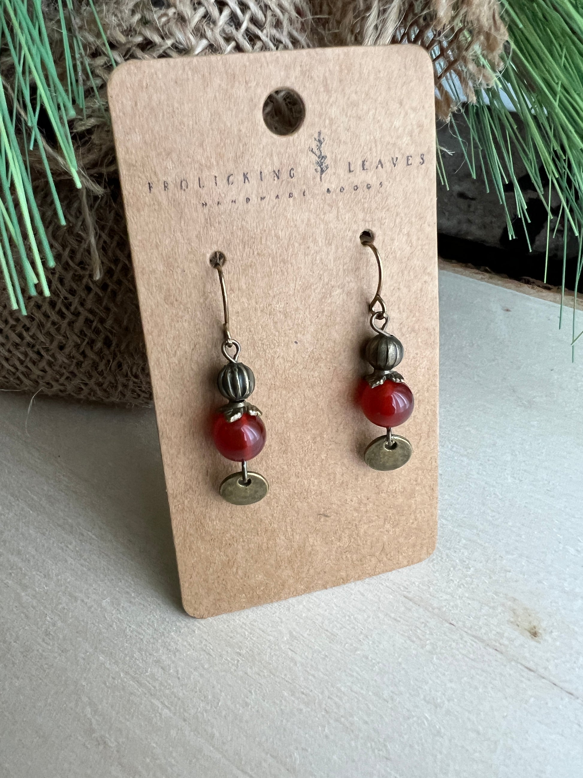 Carnelian Dangle Earrings