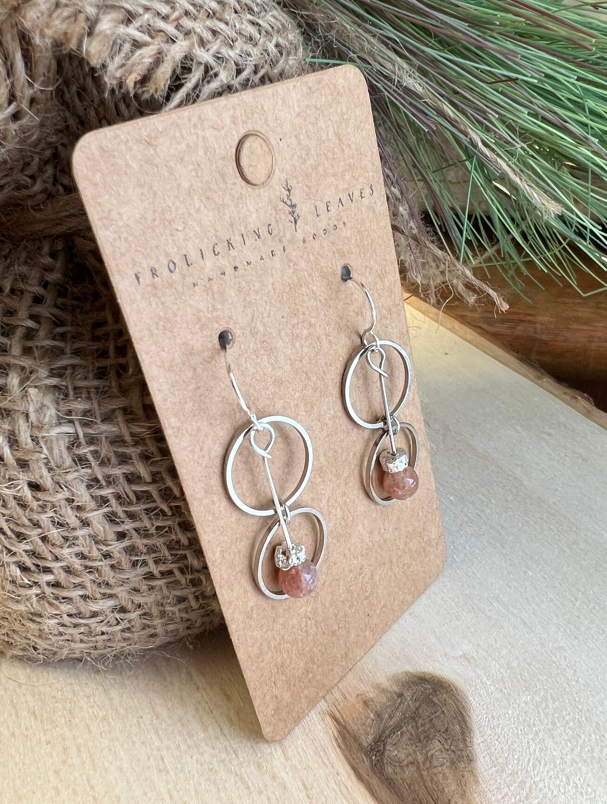 Sunstone Dangle Earrings