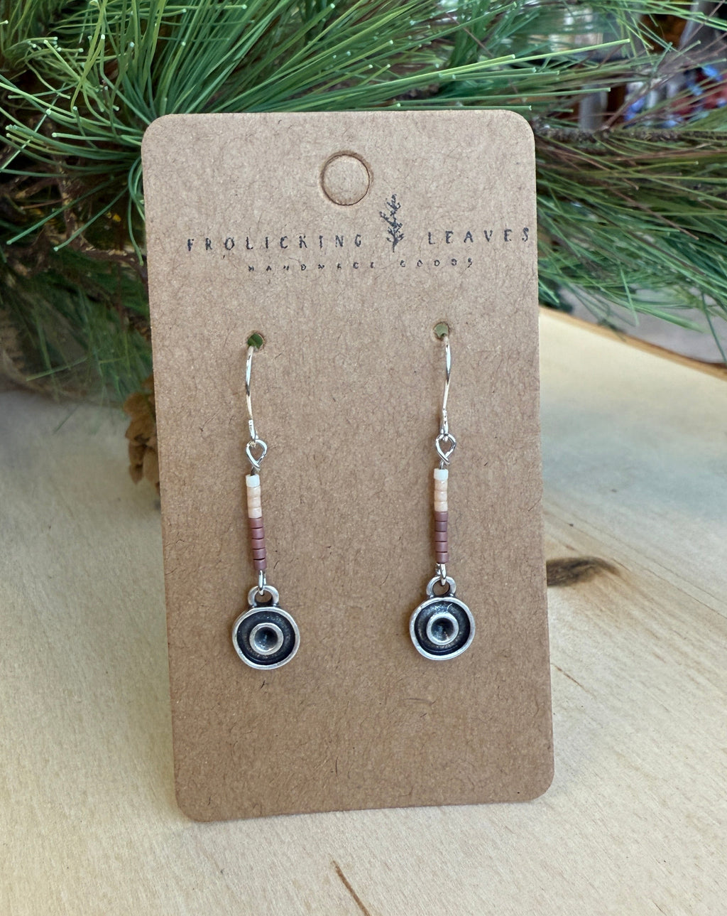 Mauve Shell Drop Earring
