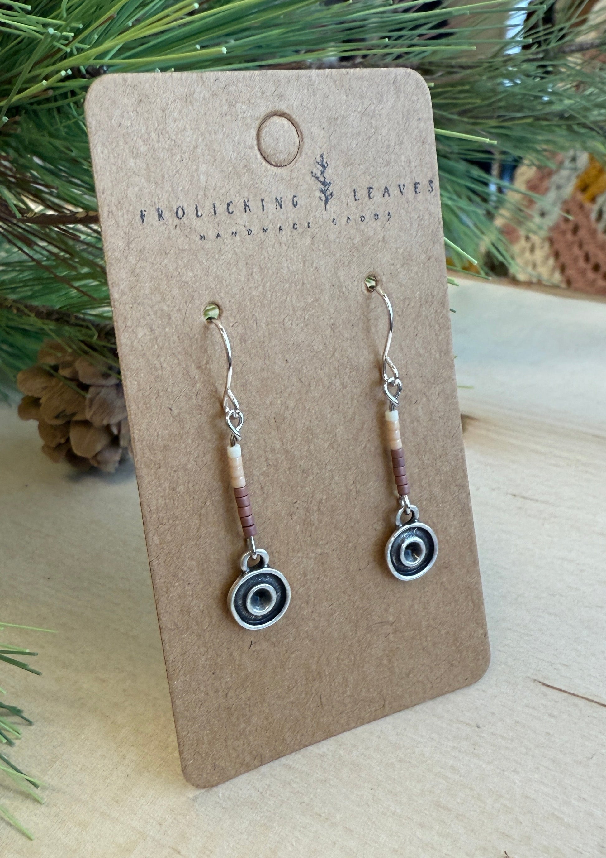 Mauve Shell Drop Earring