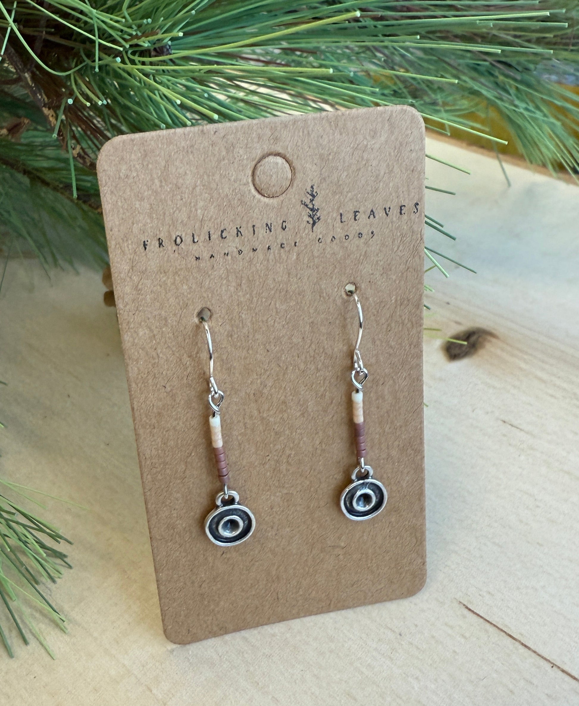 Mauve Shell Drop Earring