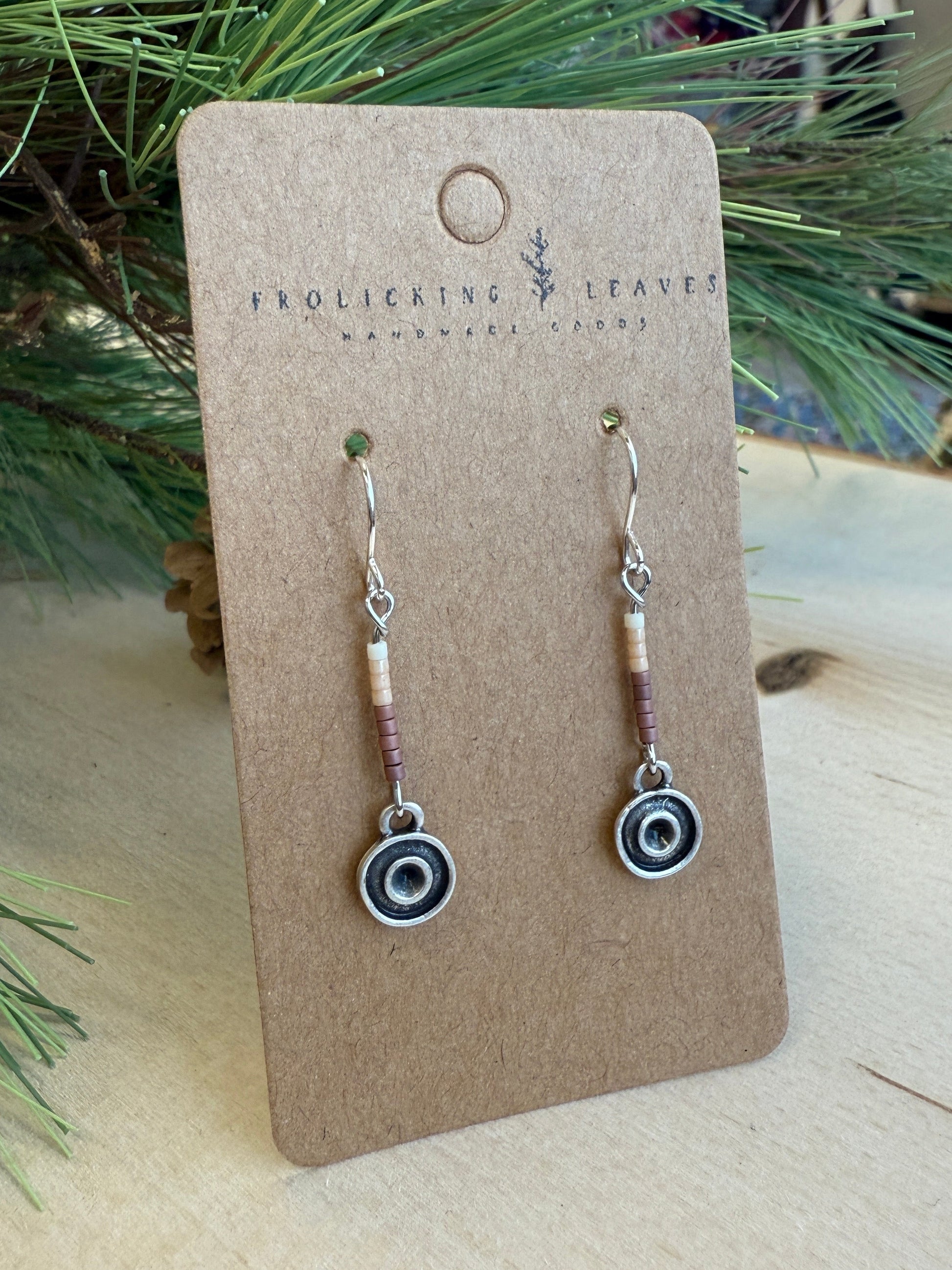 Mauve Shell Drop Earring