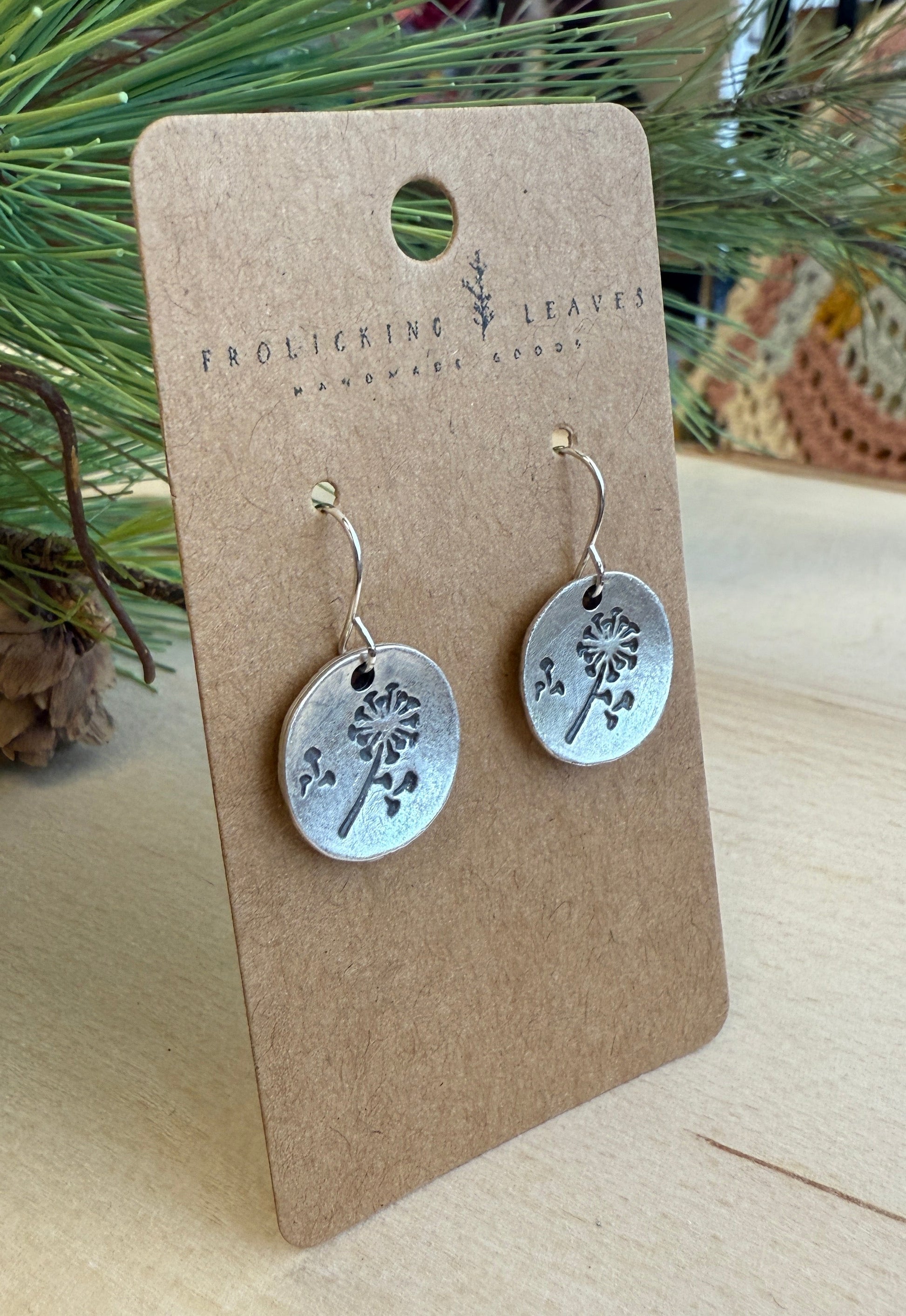 Dandelion Charm Earrings