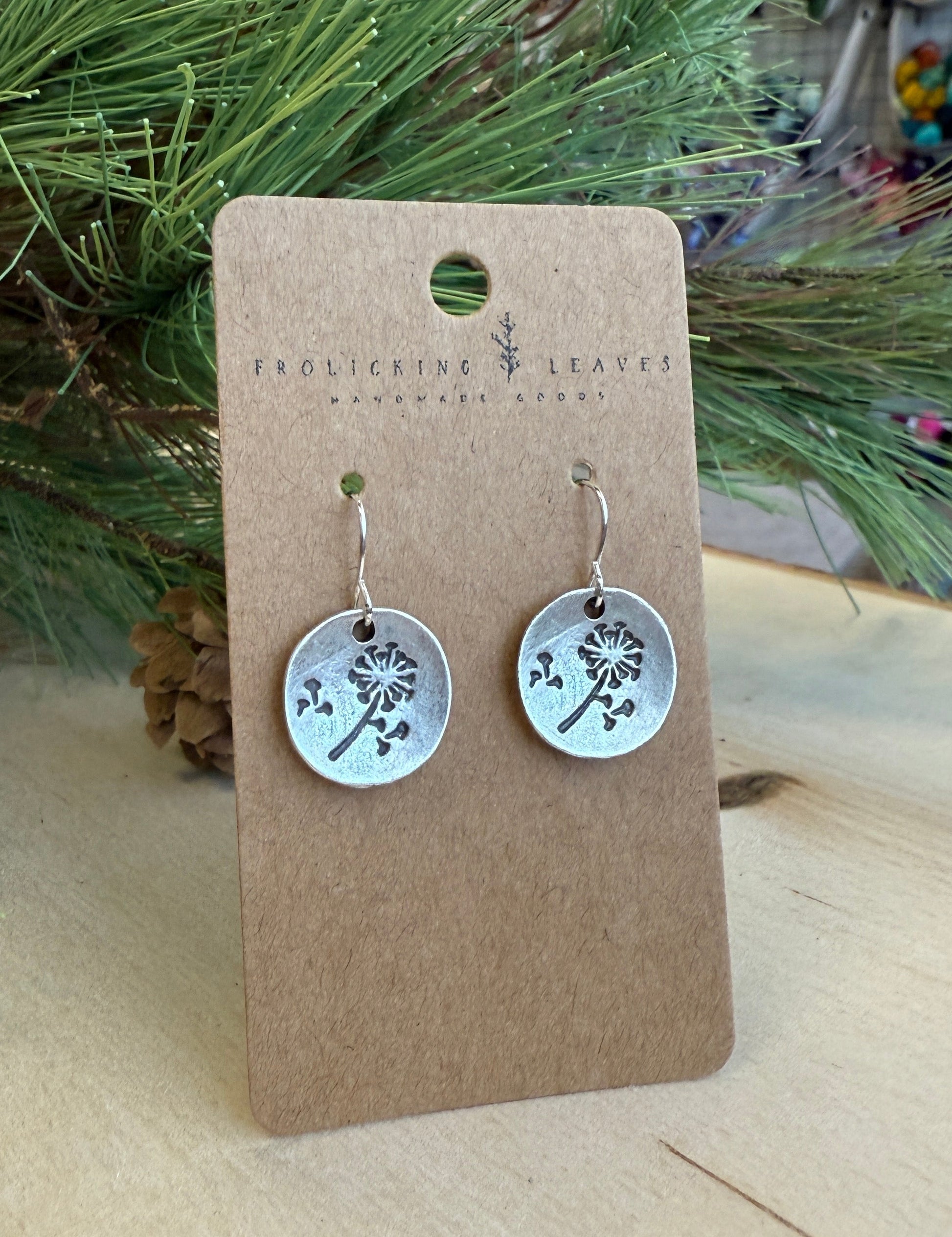 Dandelion Charm Earrings
