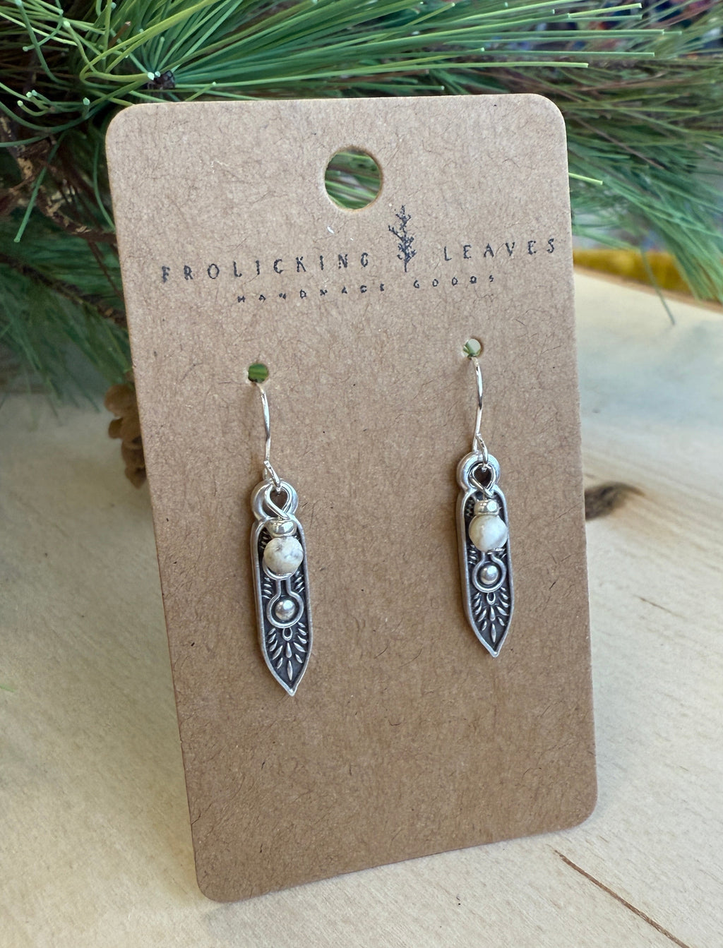 White Opal Earrings