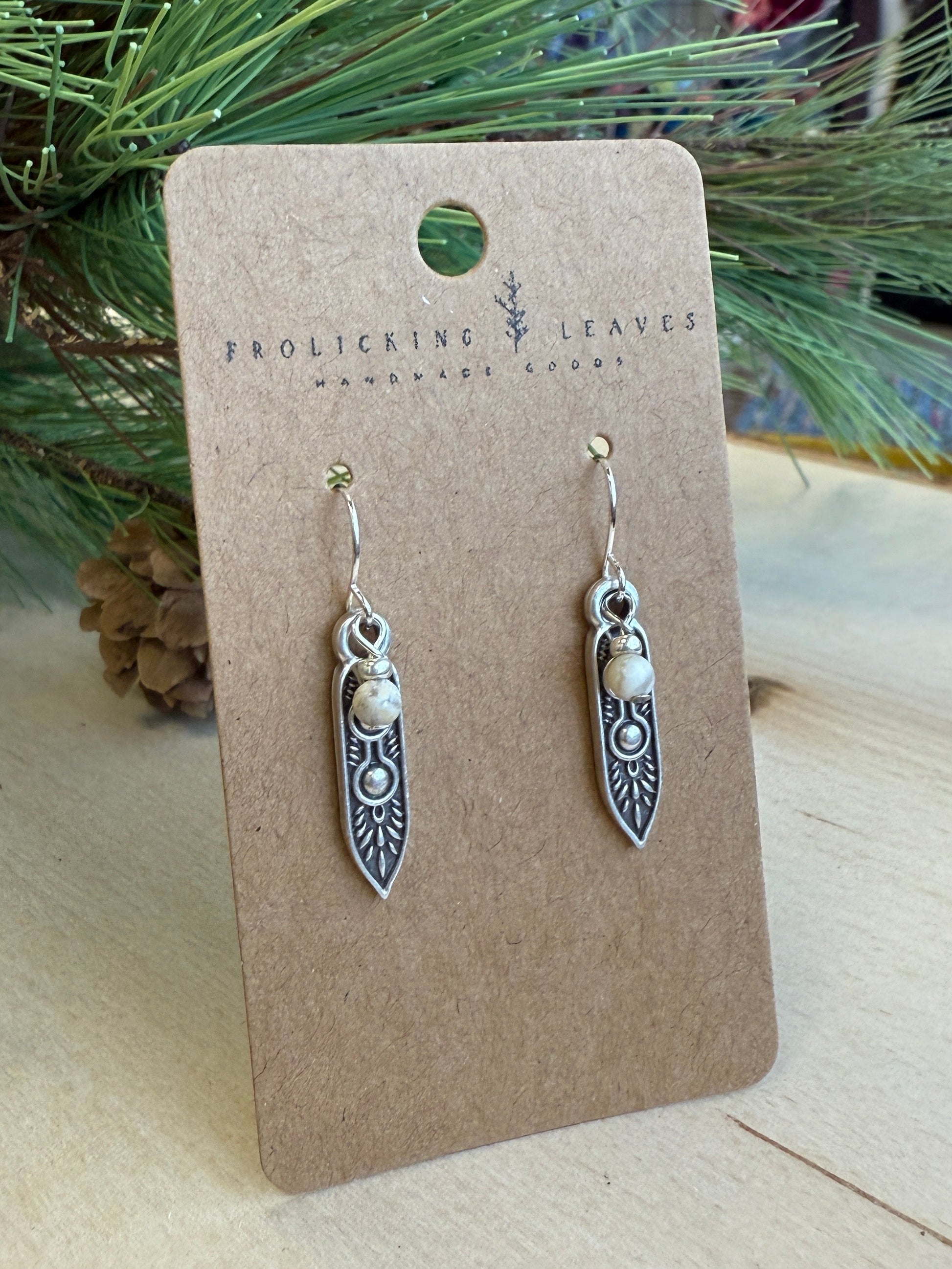 White Opal Earrings