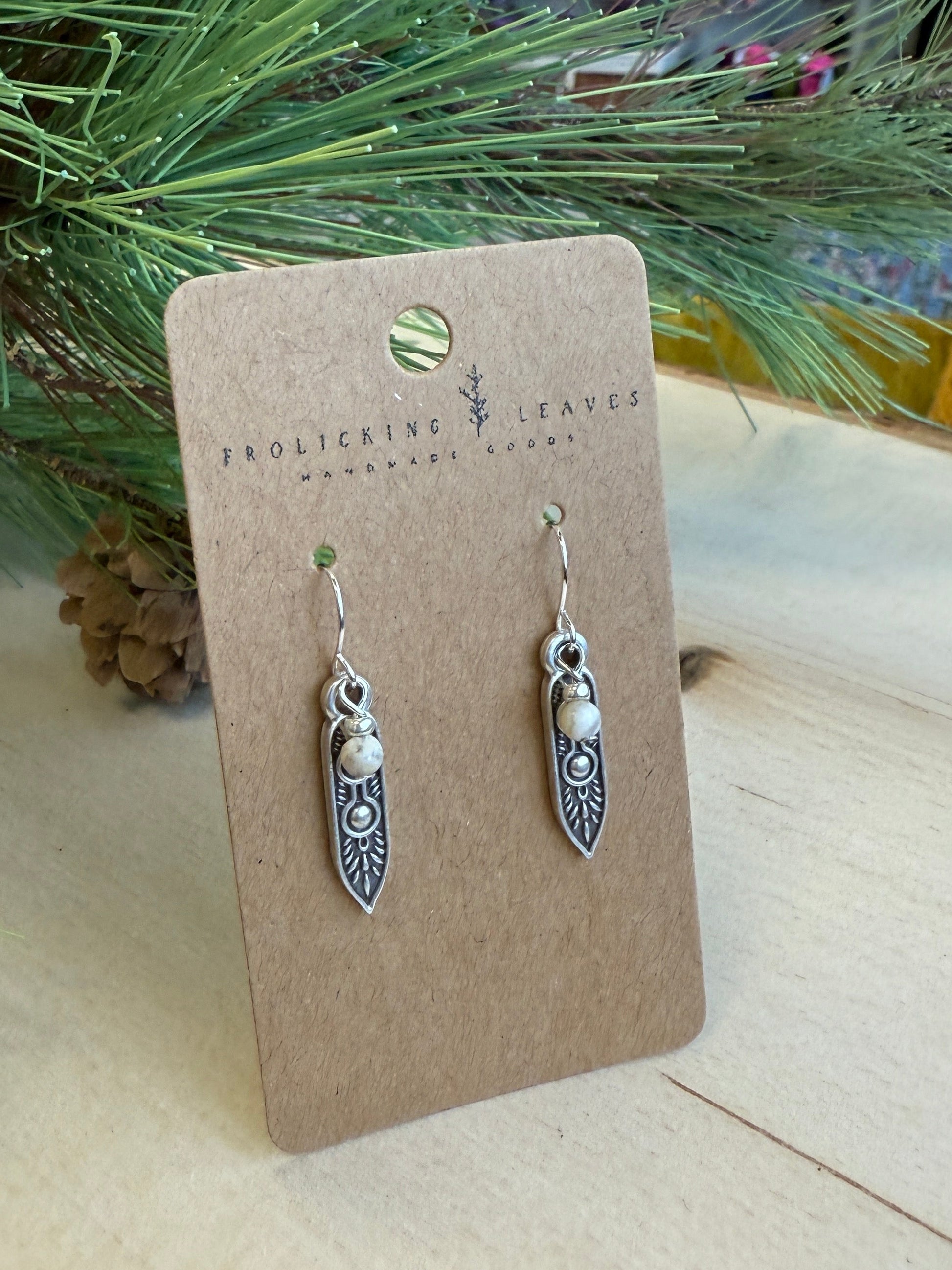 White Opal Earrings