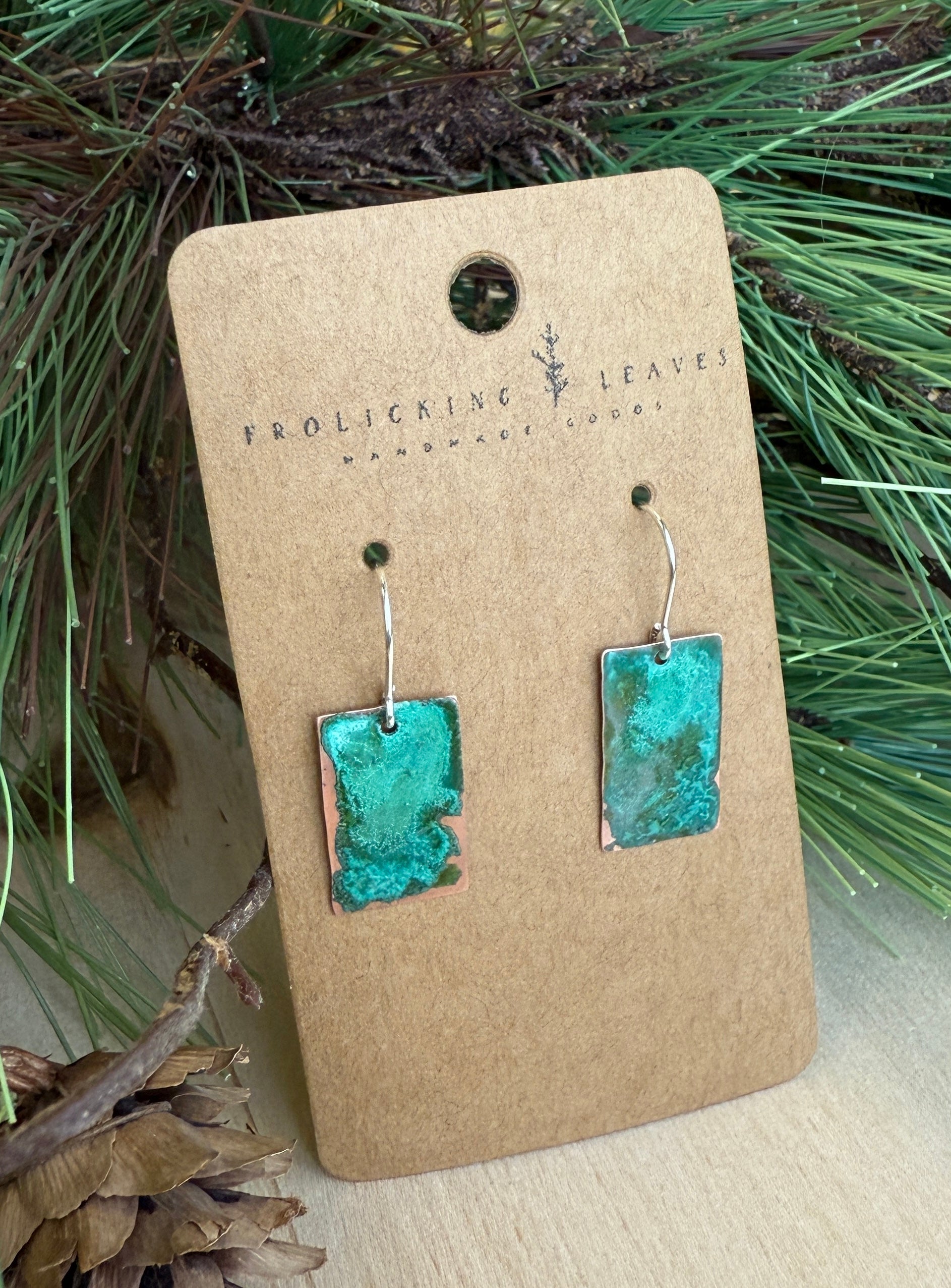 Patina Copper Earrings