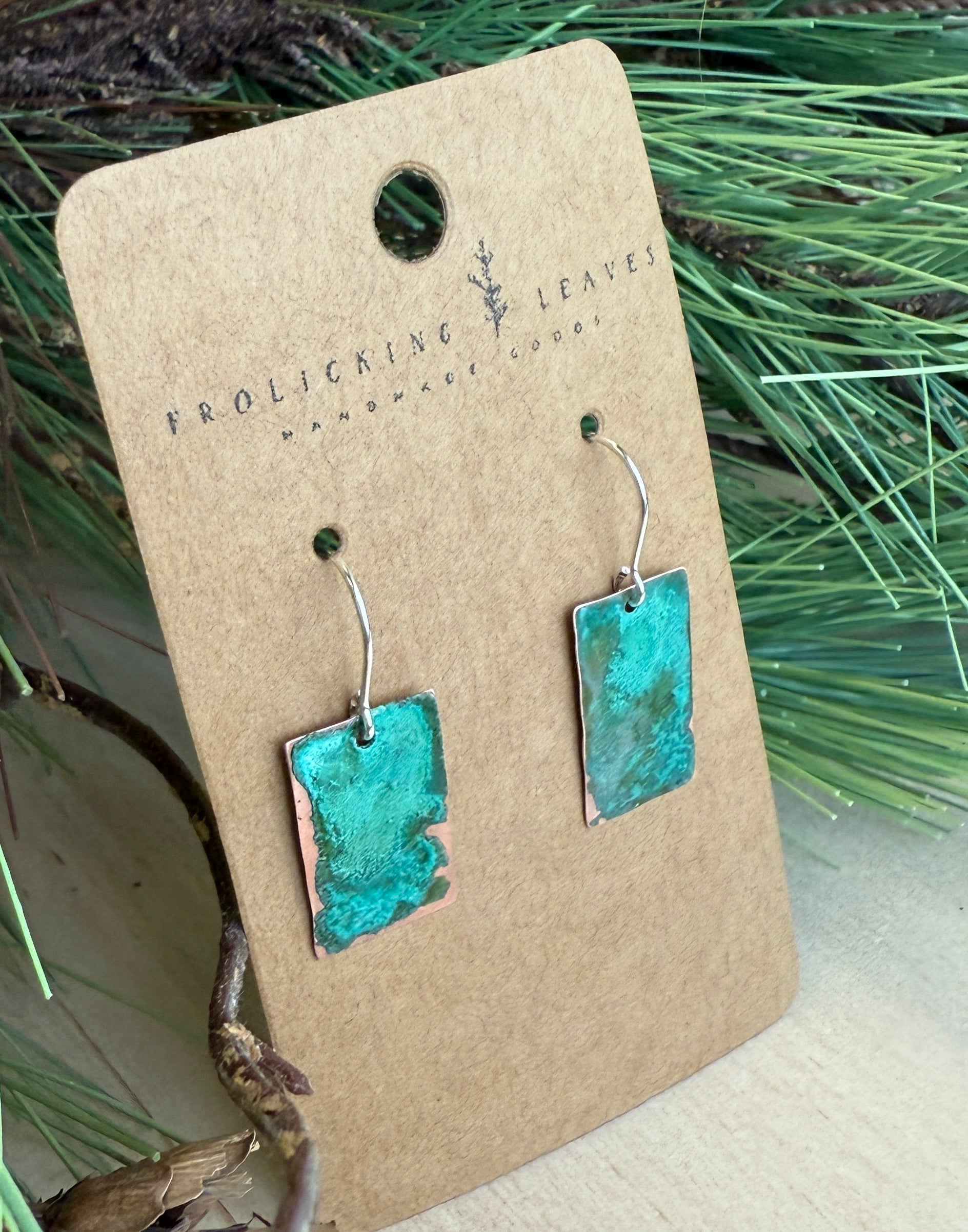 Patina Copper Earrings