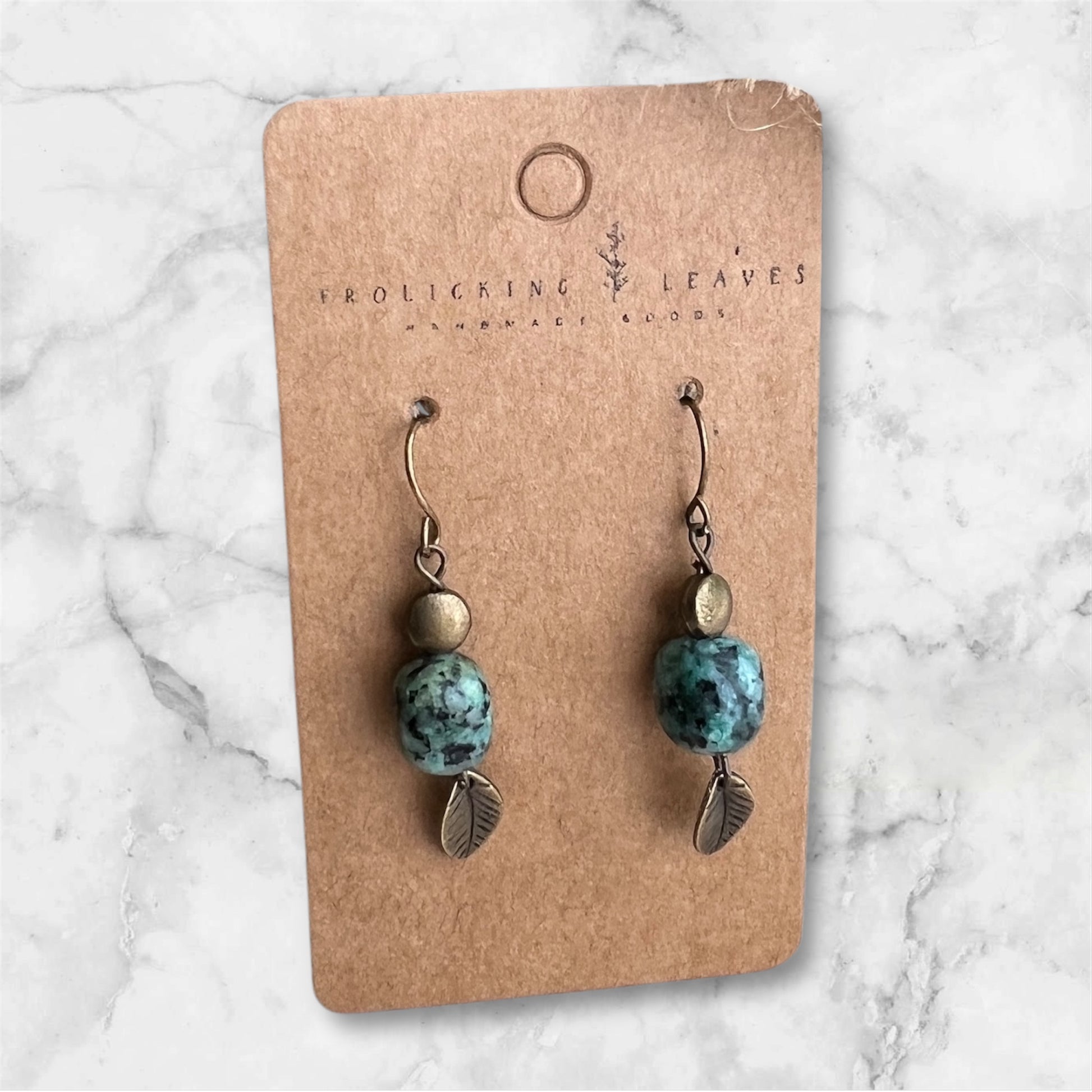 African Turquoise Earrings