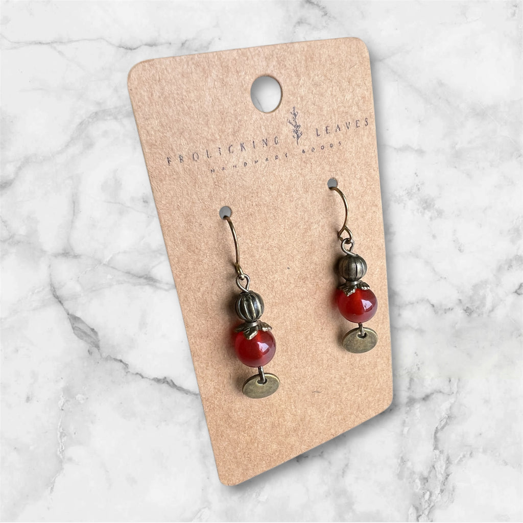 Carnelian Dangle Earrings