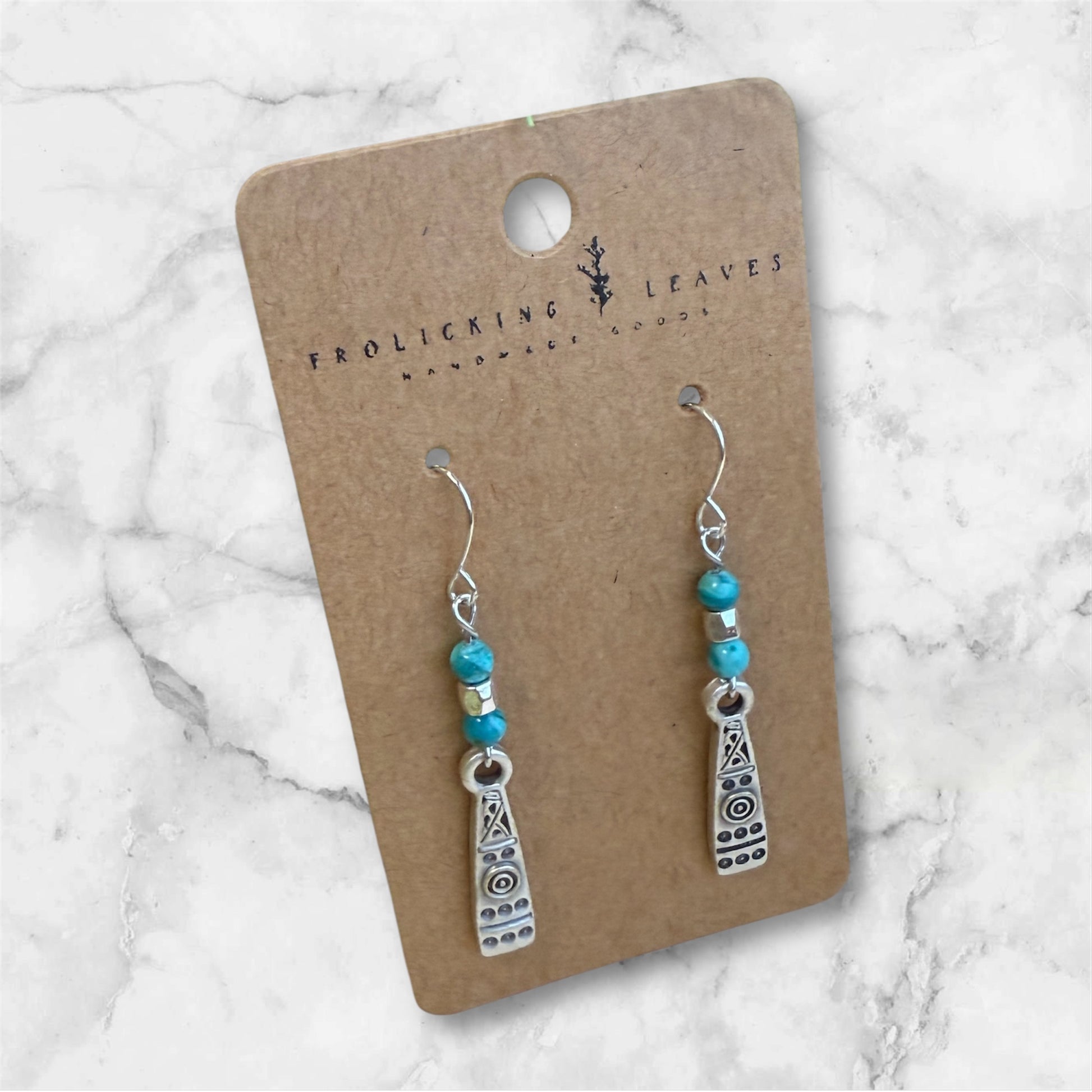 Chrysocolla Geo Earrings